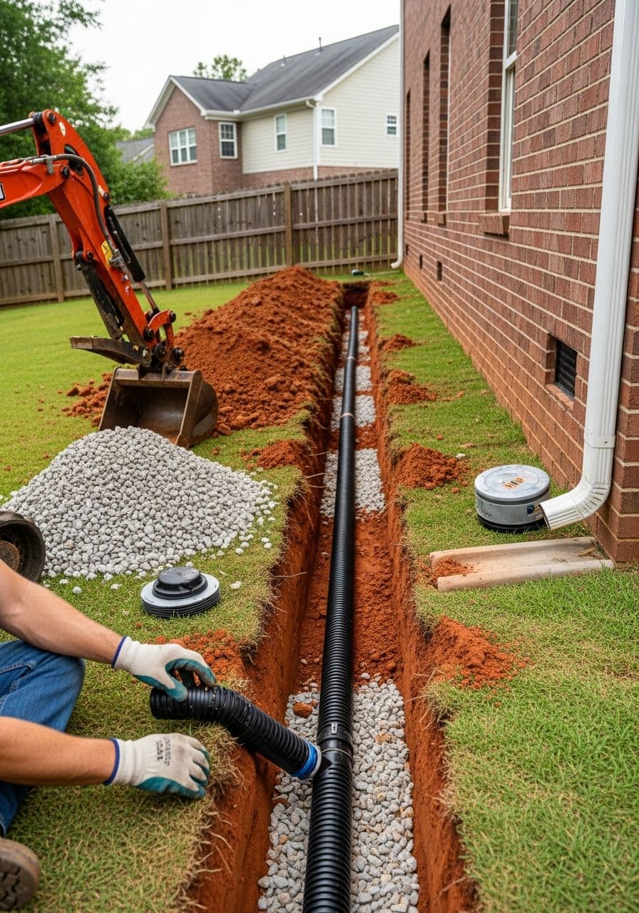 Drainage excavation and reinstatement works